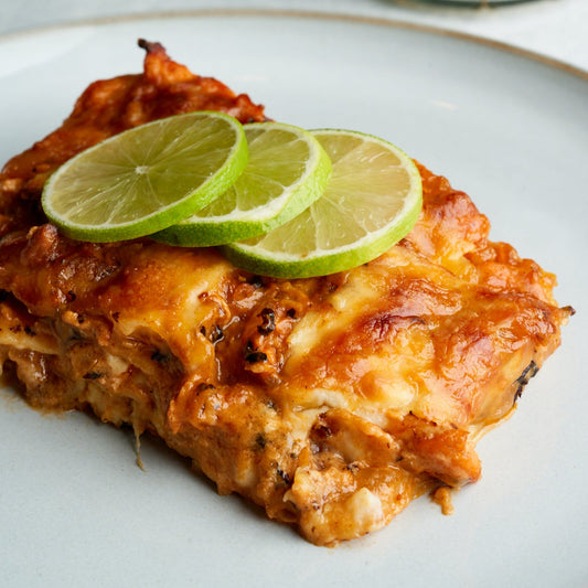 Lasaña de Salmón y Camarón