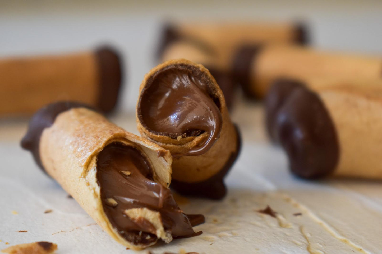 Caja 12 cuchuflis mini Nutella