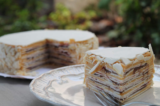 Torta Láminas de Chocolate Blanco